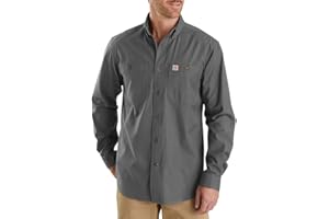 Carhartt Mens Rugged Flex Relaxed Fit Midweight Canvas Long-Sleeve Shirt