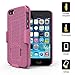 Stalion iPhone 5 5S Belt Clip Case Secure Holster Shell & Kickstand Combo (Fuchsia Pink) 180° Degree Rotating Locking Swivel + Shockproof Protection