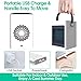 DOUHE Air Cooler with Ice Tray, Mini Portable Air Conditioner Fan Personal Noiseless Evaporative Air Humidifier for Home Room Office Desktop Nightstand White