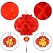 Bememo 20 Pieces Chinese New Year Red Paper Lanterns Thickened Chinese Hanging Lantern Decorations for Spring Festival New Year, Wedding and Restaurant(10 Inch)