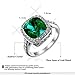 Yoursfs Green Emerald Crystal Women Ring 18k White Gold Plated Wedding Ring for Women