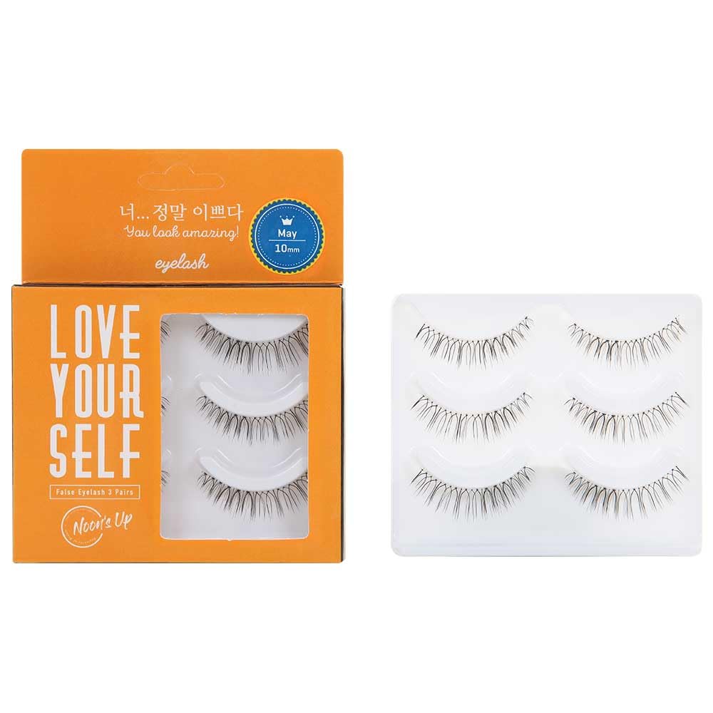 [NOON’S UP LOVE YOURSELF False Eyelash 3 Pairs] – ★Glue is not included!!★ Eyelash, Fake Eyelash, Eye Lashes, Eyebrow growth, Dramatic Lashes, Lashes with Glue (MAY)