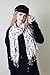 Anika Dali Bella Doxie Dachshund Dog Scarf, Animal Lover Shawl with Tassels (Dark Grey Dog)