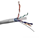 MICRO CONNECTORS Inc. 250 ft Cat 6 Solid Stp Outdoor 23AWG Bulk Ethernet Cable -White (TR4-560WOU-250)