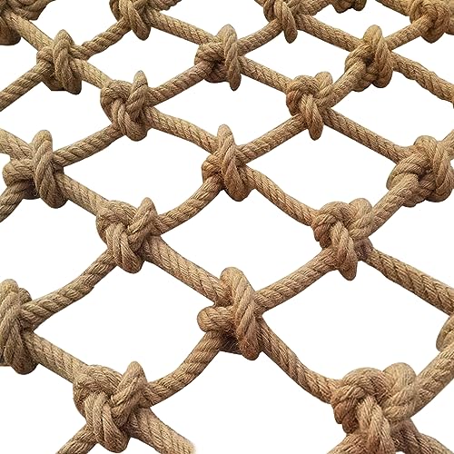 SSWZHANG Braided Net Hemp Protection Net Indoor Hemp Rope Decorative Net for Playground Protection Net Cargo Nets in Giant Gaming Net (Size:1 x 6 m x 3 x 20 ft))