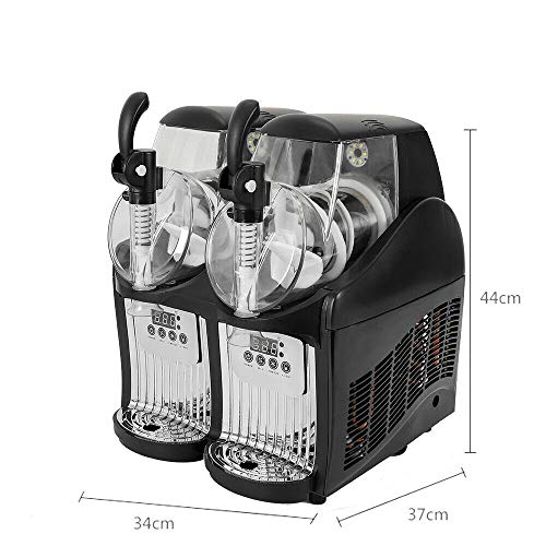 Commercial Slushy Machine,2 Tank Frozen Drink Slush Frozen Drink Slush Slushy Making Machine Smoothie Ice Maker 4L 110V 2x2L for Supermarkets Cafes Restaurants Snack Bars Commercial Use - US Warehouse