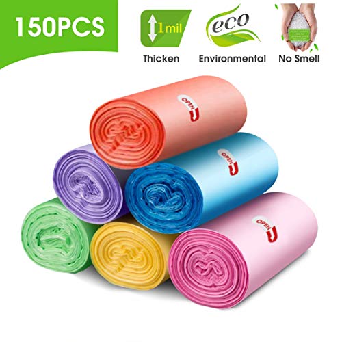 Alimu Small Trash Bags, 4 Gallon Small Kitchen Garbage Bags Material Wastebasket Liners Bags Small Size 20-Liters for Office, Home, Bathroom, Kitchen, 150 Counts - Thumbnail 7