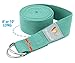Wacces D-Ring Buckle Cotton Yoga Straps Bands – Best for Stretching – (10 ft – Turquoise)thumb 2