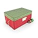 Santas Bags 3 Tray Ornament Storage Box with Dividers (Polka Dot)