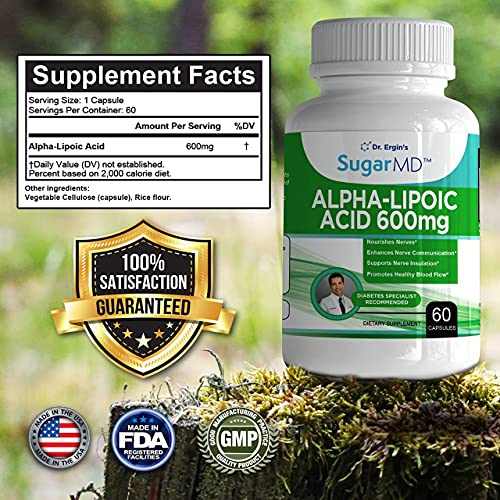Dr. Ergin's SugarMD Alpha Lipoic Acid for Nerve Support. Super Potent