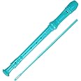 Soprano Recorder Descant Flauta Recorder 8 Hole ABS Clarinet German Style Treble flute C Key for Kids Children With Fingering Chart Instructions with Cleaning Rod Bag green