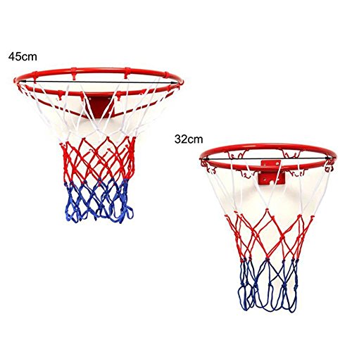 BleuMoo Wall Mounted Hanging Basketball Goal Hoop Rim Net (32cm)