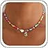 Eaciy Colorful Initial Necklaces for Girls Women Kids - Teen Girls Gifts Trendy Beaded Initial Necklace Dainty Letter Gifts C