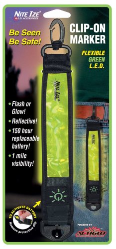 Nite Ize NAM-03-28 Clip-On Reflective LED Safety Marker, Green