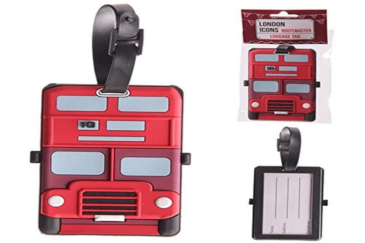 Puckator London Icons Red Routemaster Bus PVC Luggage Tag