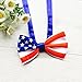 National Holiday American Flag Design 4th of July Bow Tie, Best fit for Medium and Large Pets Dogs, 100% Handmade Bow tie Including Collar
