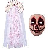 JCBCKJ Halloween mask,Scary Halloween Mask with Veil