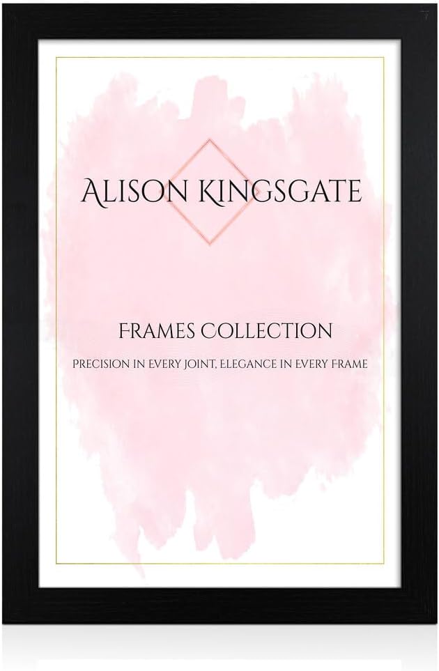 Alison Kingsgate Modern 100x60cm Black Picture Frame with Perspex Front