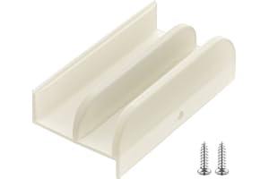 PALPITATEC M6219 Sliding Shower Door Bottom Guide fits for Sliding Shower Door (Top Hung) Tub Enclosure Systems, 1/2 in Channels for Glass Shower Door Plastic Guide