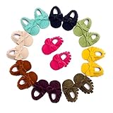 EQUICK Baby Moccasins Tassel Soft Non-slip Crib Shoes First Walker Infant Toddlers Sandal Black Friday