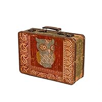FeliciaJuan-hm Decorative Suitcase Vintage Travel Suitcase Retro Style Suitcase Leather Home Decor Parties Wedding Decoration Displays Crafts for Birthday Parties Wedding Decoration Displays C