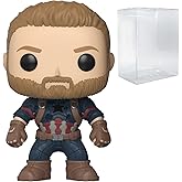 POP Marvel: Avengers Infinity War - Captain America Funko Pop! Vinyl Figure (Bundled with Compatible Pop Box Protector Case), Multicolored, 3.75 inches