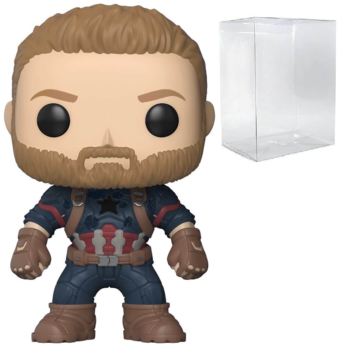 POP Marvel: Avengers Infinity War - Captain America Funko Pop! Vinyl Figure (Bundled with Compatible Pop Box Protector Case)