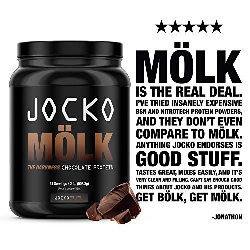 Jocko Mölk Whey Protein Powder (Chocolate) Keto, Probiotics, Grass