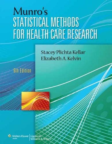MUNRO S STATISTICAL METHODS FOR HEALTHCARE RESEARCH visual data 6