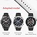 Kmasic Sport Band Compatible Samsung Galaxy Watch 46mm, Gear S3 Band, Soft Silicone Strap Replacement Wristband Compatible Samsung Galaxy Watch SM-R800NZSAXAR Smart Fitness Watch, Large, Black