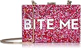 MILLY Glitter Bite Me Box Clutch, Multi