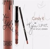 New Female Kylie Long Lasting Lipstick Lip Gloss Liquid Matte Lip Liner Makeup Cosmetic(CANDY K)