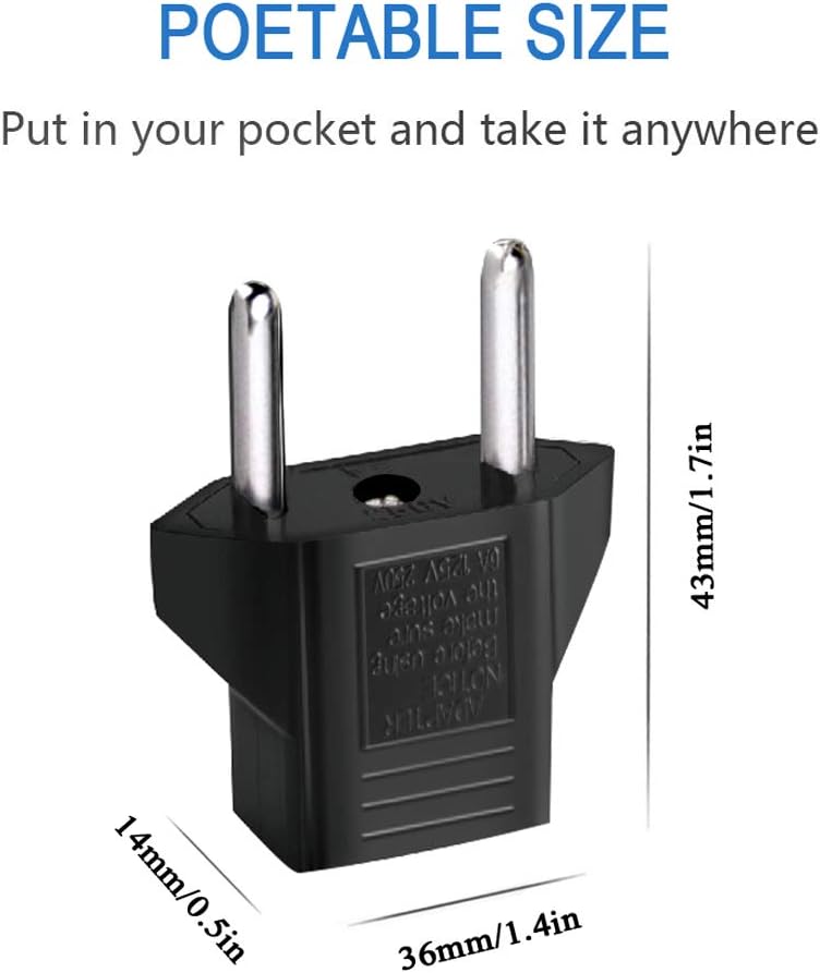 Inovat 8 PCS American USA to European Outlet Plug Adapter: Home Audio & Theater