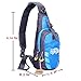 EGOGO Multi-Functional 3 Layers Hiking Cycling Bag Sling Pack with Adjustable Shoulder Strap Cross Body Chest Bag Shoulder Sling Bag Mini-Bag for Men & Women(Blue)