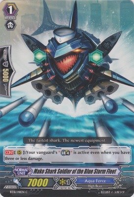 Cardfight!! Vanguard TCG - Mako Shark Soldier of the Blue Storm Fleet (BT16/141EN) - Booster Set 16: Legion of Dragons & Blades ver.E