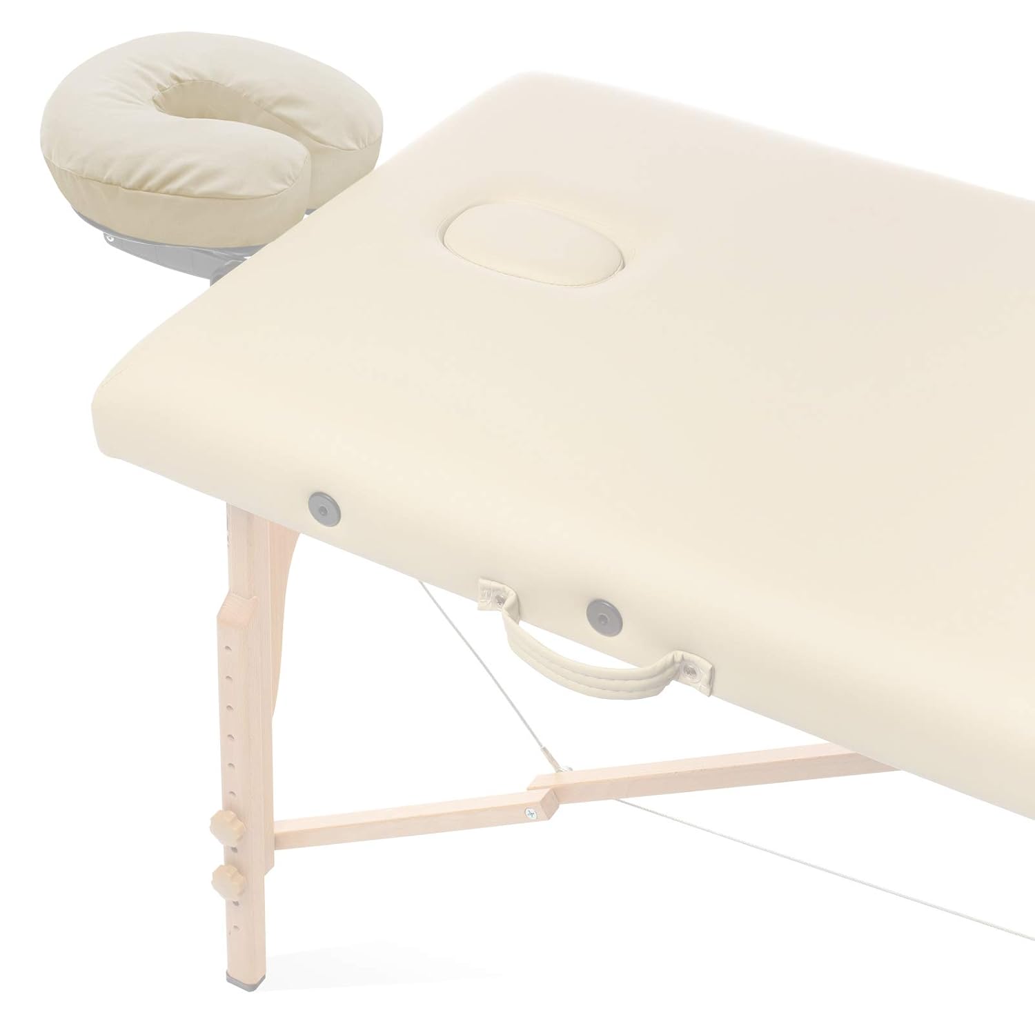 Saloniture 4-Pack Premium Microfiber Face Cradle Covers - Ultra Soft Fitted Massage Table Cradle Cover - Natural : Beauty