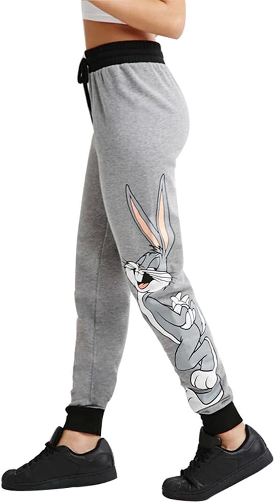FV RELAY Women's Cartoon Bunny Print Casual Joggers Yoga Running Pants