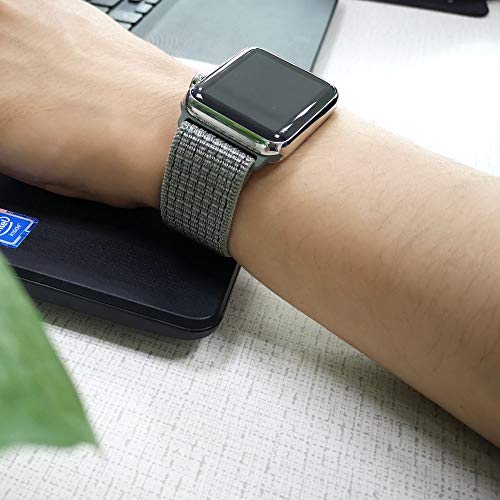 image for NUKELOLO Compatible for Apple Watch Band 38mm with Case, Sport Nylon L