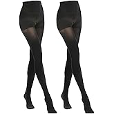 MANZI Women's 2-6 Pairs Opaque Control Top Tights Comfort Stretch 70 Denier Pantyhose