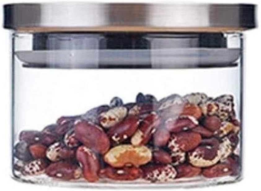 ZDVHM Glass Sealed Storage Jars Can Moisture-Proof Tea Coffee Sugar Glass Storage Jar With Stainless Steel Lid 350ml