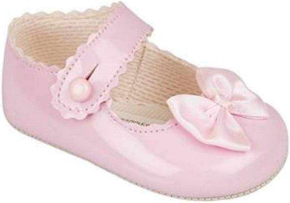 BABY GIRLS PATENT BUTTON PRAM WEDDING CHRISTENING PARTY CHILDRENS SHOES