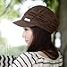 LOCOMO Women Girl Fashion Design Drape Layers Beanie Rib Hat Brim Visor Cap FFH010BRN Brown