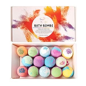 Explosive Bath Salt Gift Set 14 Pieces of XXL 4.2 oz,Pure Plant Oils, moisturizing, Very Suitable for Bubble Baths and…