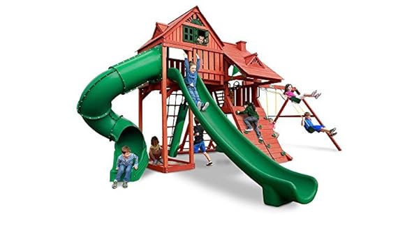 Amazon Com Gorilla Playsets Chateau Swing Set W Natural Cedar