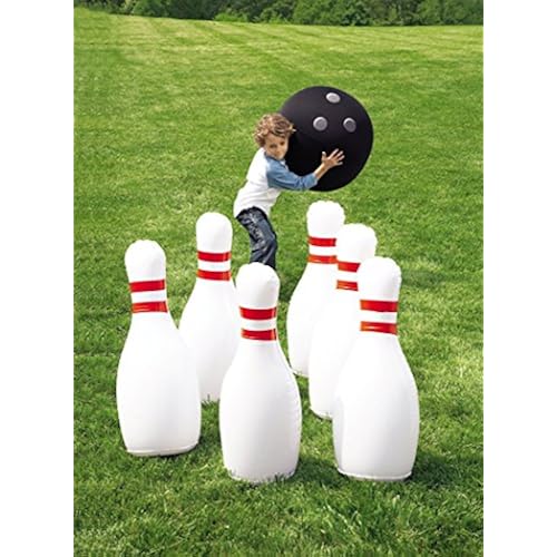 Giant Bowling Game, Inflatable - Classic Red, White, and Black - 29 Toys & Games, Sports & Outdoor Play, Sports, Toy Sports