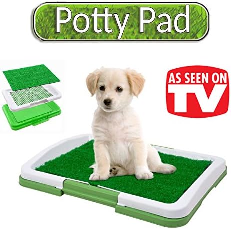 The Original Perfect Puppy Potty Pad – Litter In Artificial Grass Dog Toilet Mat Toilet for Puppies – Replaces Absorbent Cloths – Antibacterial odour control – Ideal to Pee In Our Home – For Puppies Or Small Dogs – Large 47 x 34 x 6 cm