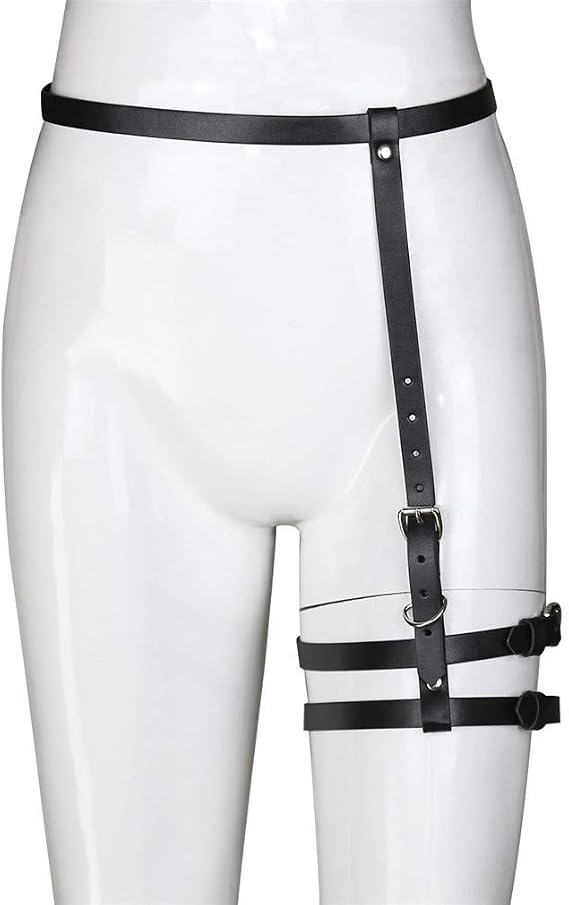 Harnais SM Butterfly Noir Pour Femme - Féticche Cuisses Et Fesses En Simili