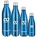 Alpha Armur 12 Oz (350ml) Insulated Water Bottle Flask Double Wall Vacuum Insulated Stainless Steel Flask kids Water Bottle thermos bicycle hiking metal water bottle with Narrow Mouth, Blue