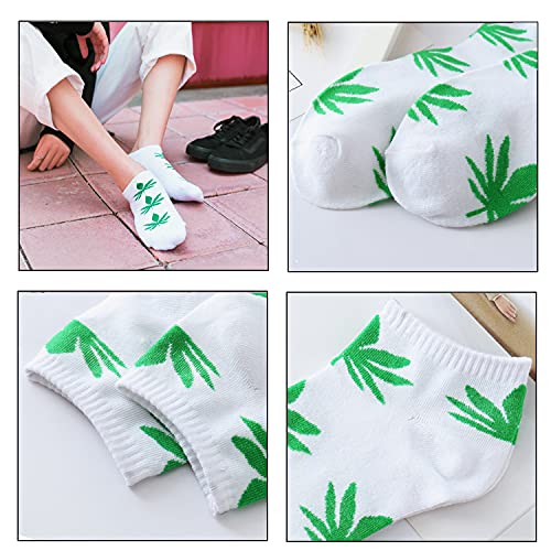 10 Pack Men Socks Athletic Business Cotton No Show Low Cut Socks (Maple leaf)