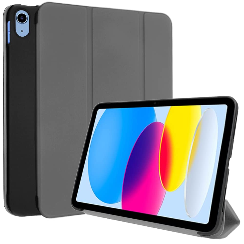 TECHGEAR Smart Case for iPad 11th Gen (2025 A16) & 10th Gen (2022), Slim Tri-Fold Stand Cover with Corner Protection, Auto Wake/Sleep, for iPad A16 11" / 10.9" - Grey โ image 1
